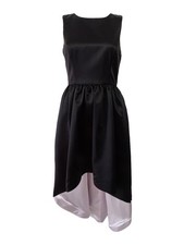 Betsy  Adam Women's Contrast High-Low Gown