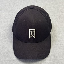 Nike Tiger Woods Hat Cap Strap Back One Size Black TW Embroidered Mens