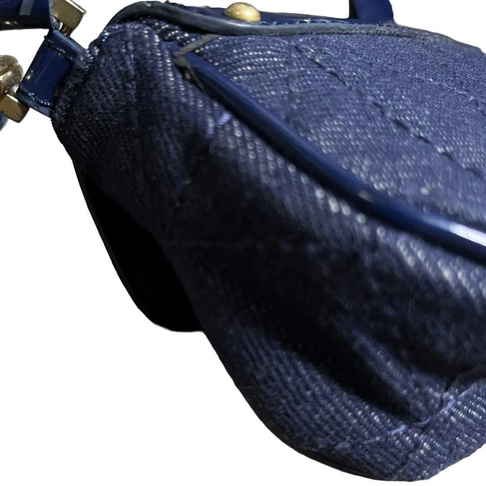 Bolso de hombro Mulberry Lily charol denim azul marino Foto 3 de 4