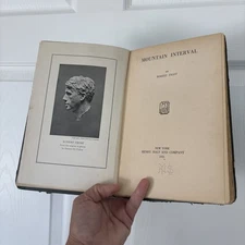 1921 Robert Frost Poetry Book “Mountain Interval” By Henry Holt Antique Classic 