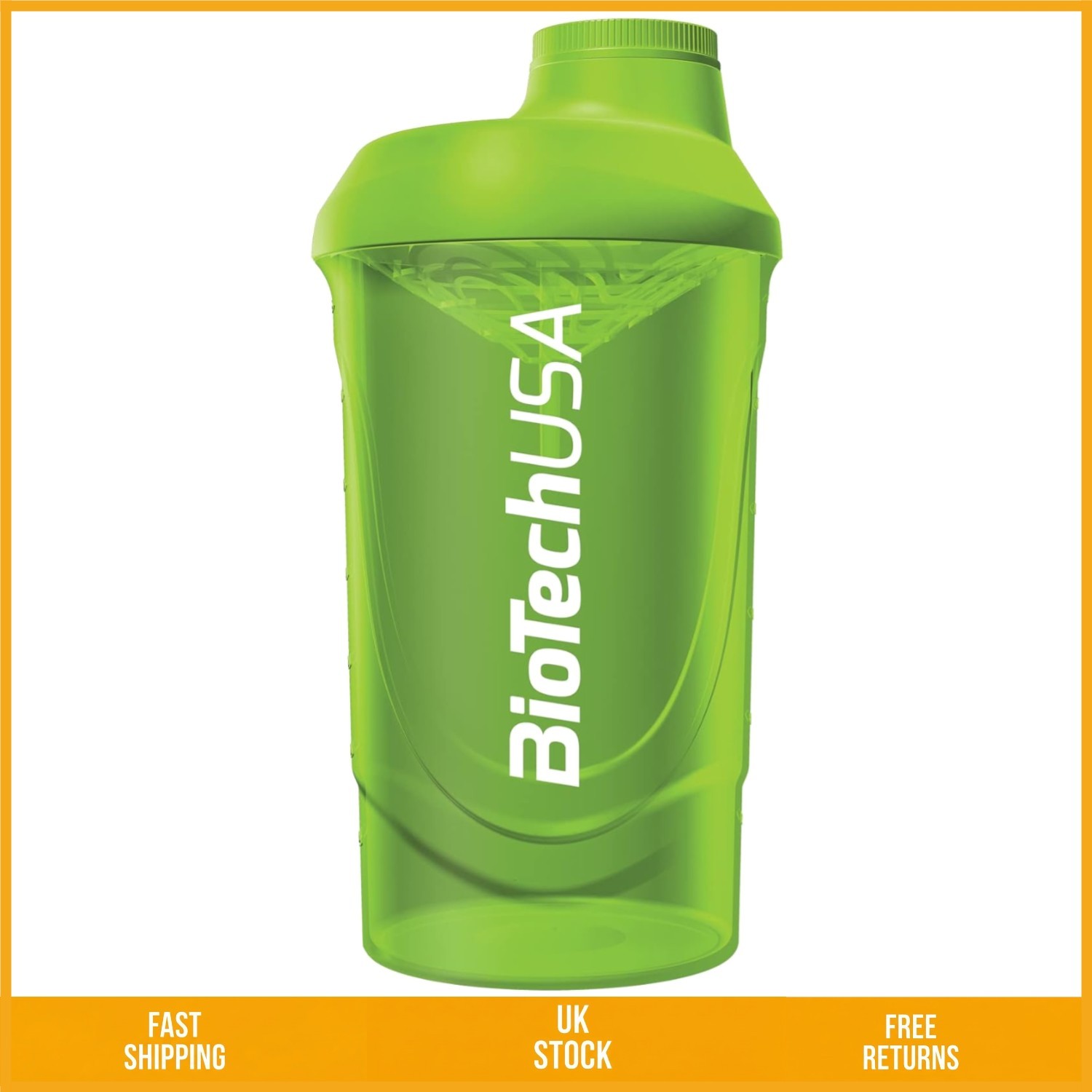 Professional Leak Proof Wave Shaker Bottle Enhanced Drink Blender Green 600ml