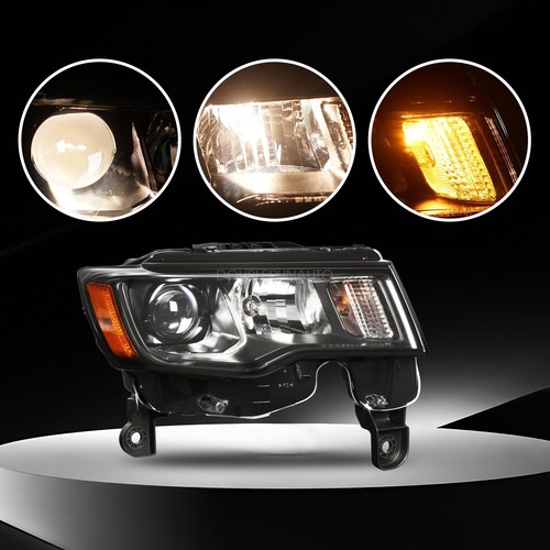 Headlights Left Right For 2017-2021 Jeep Grand Cherokee Halogen W/bulbs Pair - Picture 9 of 12