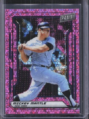 2019 Panini National Convention VIP #49 Mickey Mantle Pink Disco Prizm #/50