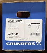 Grundfos UPS15-58FRC 3-Speed Circulator Pump w/IFC, 1/25HP, 115V (59896343)