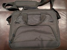 Black Messenger Laptop Bag Organizer Brief Case Carry Bag 15.5 X 13 X 4 Inches