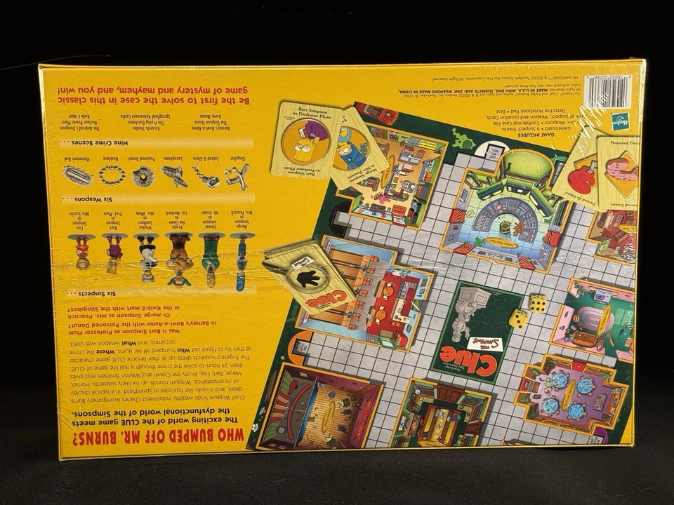 Классическая детективная игра The Simpsons Clue Parker Brother запечатанная - Изображение 3 из 4