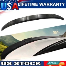 Universal Trunk Spoiler Lip Roof Tail Wing Adjustable For Car Sedan Glossy Black