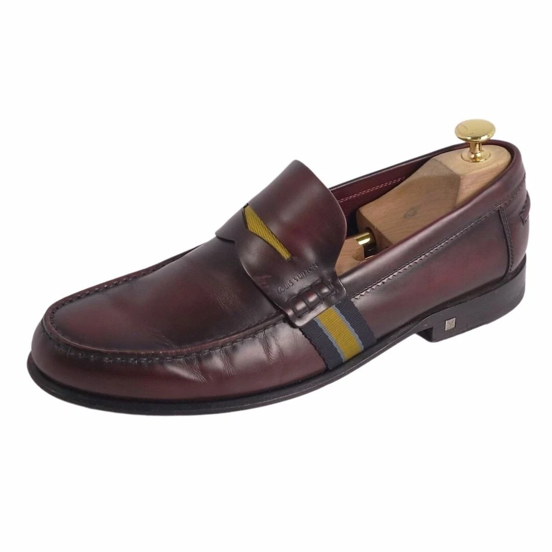 LOUIS VUITTON（LV） Louis Vuitton mocassini mocassino scarpe pelle a righe uomo 7 5 usati MOLO 0