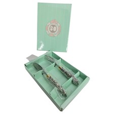 Arthur Court Designs Bunny Baby Spoon Fork Set Stainless Silver Tone Cutlery Box