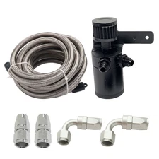 Universal Performance Oil Catch Can  2 Port -6AN + Mounting Bracket Air Filter