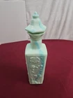 Vtg 1972 Jim Beam Mint Green Milk Glass Jadeite Liquor Decanter Bottle & Stopper