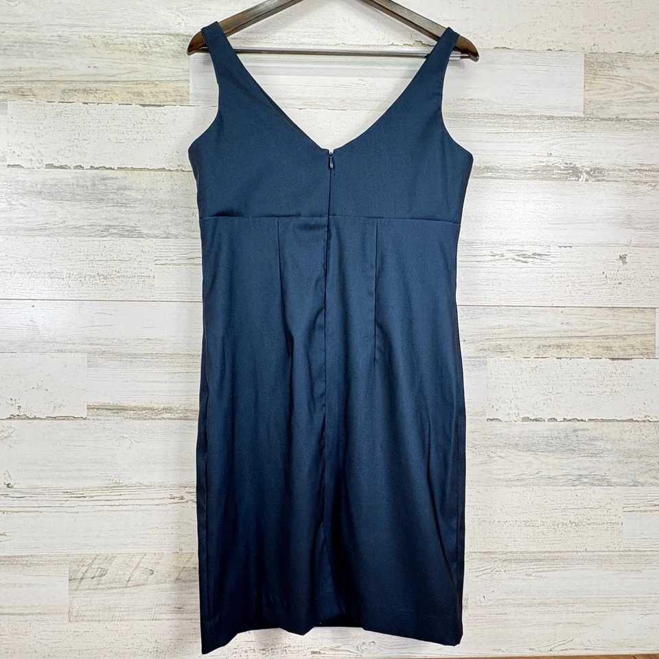 Vestido Amanda Smith Azul Marino Brillante Sin Mangas Cuello en V Cóctel Fiesta Talla 10 Foto 2 de 4