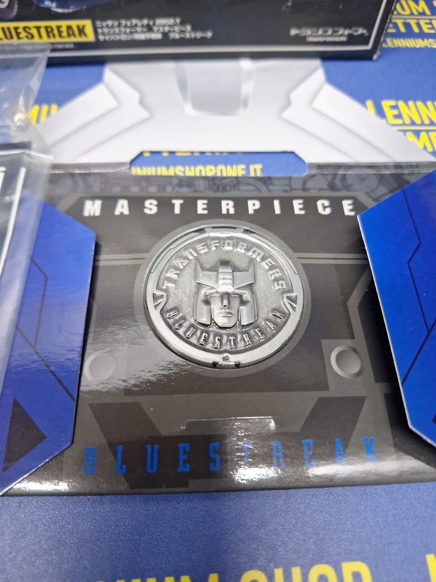 Mp-18b Bluestreak + Coin Transformers Obra Maestra Original Takara Tomy