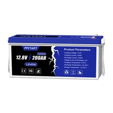 12.8V 200Ah LiFePO4 Battery BMS Solar  Deep Cycle Portable for Off Grid System