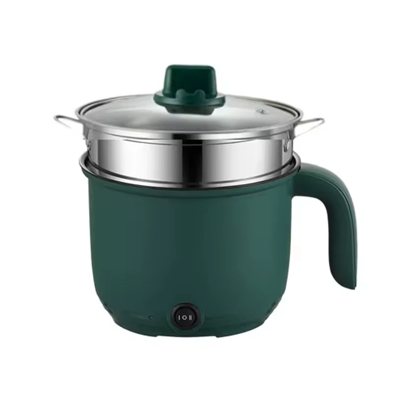 Electric Cooking Pot 1.5L 600W QT(EU Plug 220V) StainlessSteel Anti Scald Handle