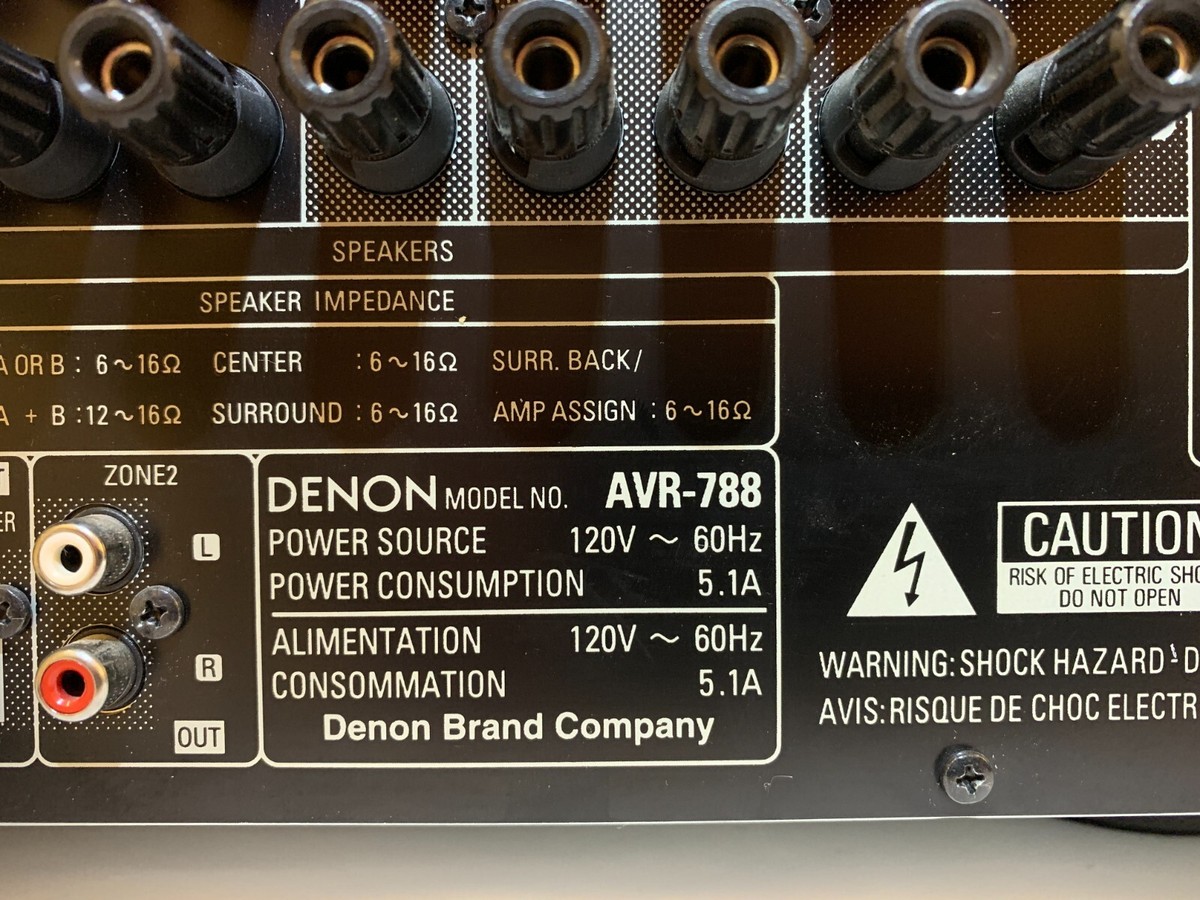 Denon AVR 788 7.1 Channel 120 Watt Receiver for sale online | eBay