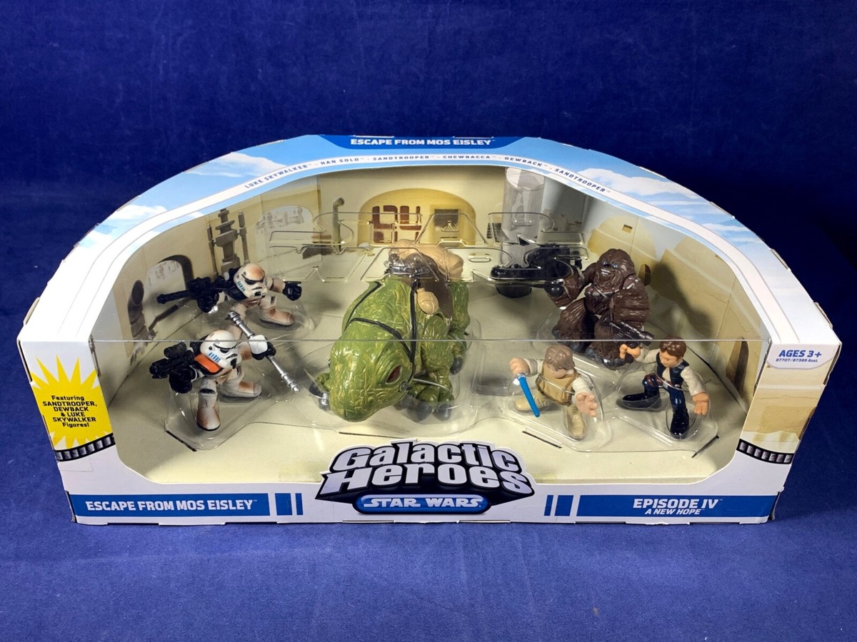 ESCAPE FROM MOS EISLEY Star Wars GALACTIC HEROES Figure Set