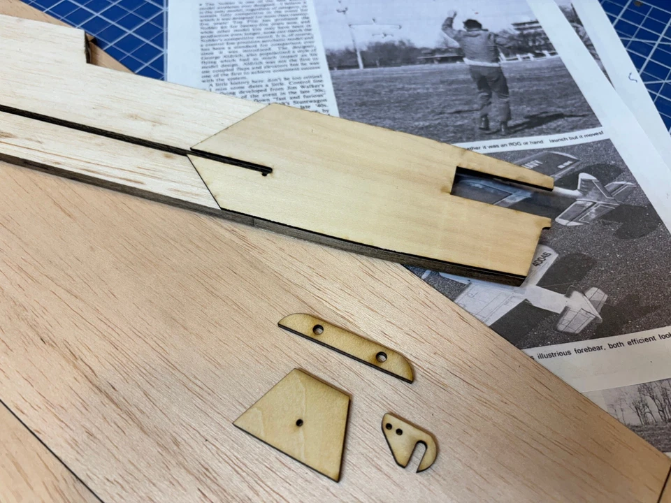 Brand New Sarpolus Nobler 1/2A Control Line SHORT KIT by VintagePlaneKits 27" WS - Image 3 of 4