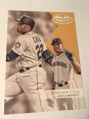 2017 Topps Gold Label 5x7 Robinson Cano Mariners 16 #'d 03/10 Class 2 Gold