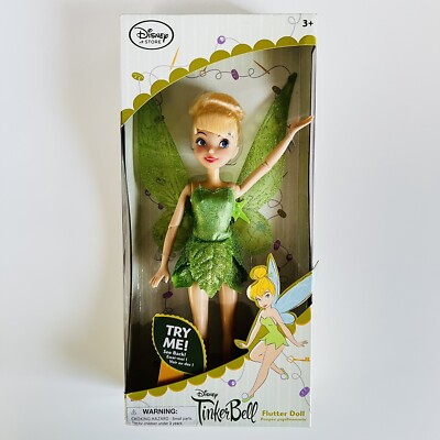 Disney Store Tinker Bell Flutter Wings Doll 10  Toy Classic Fairies Pixie Hollow