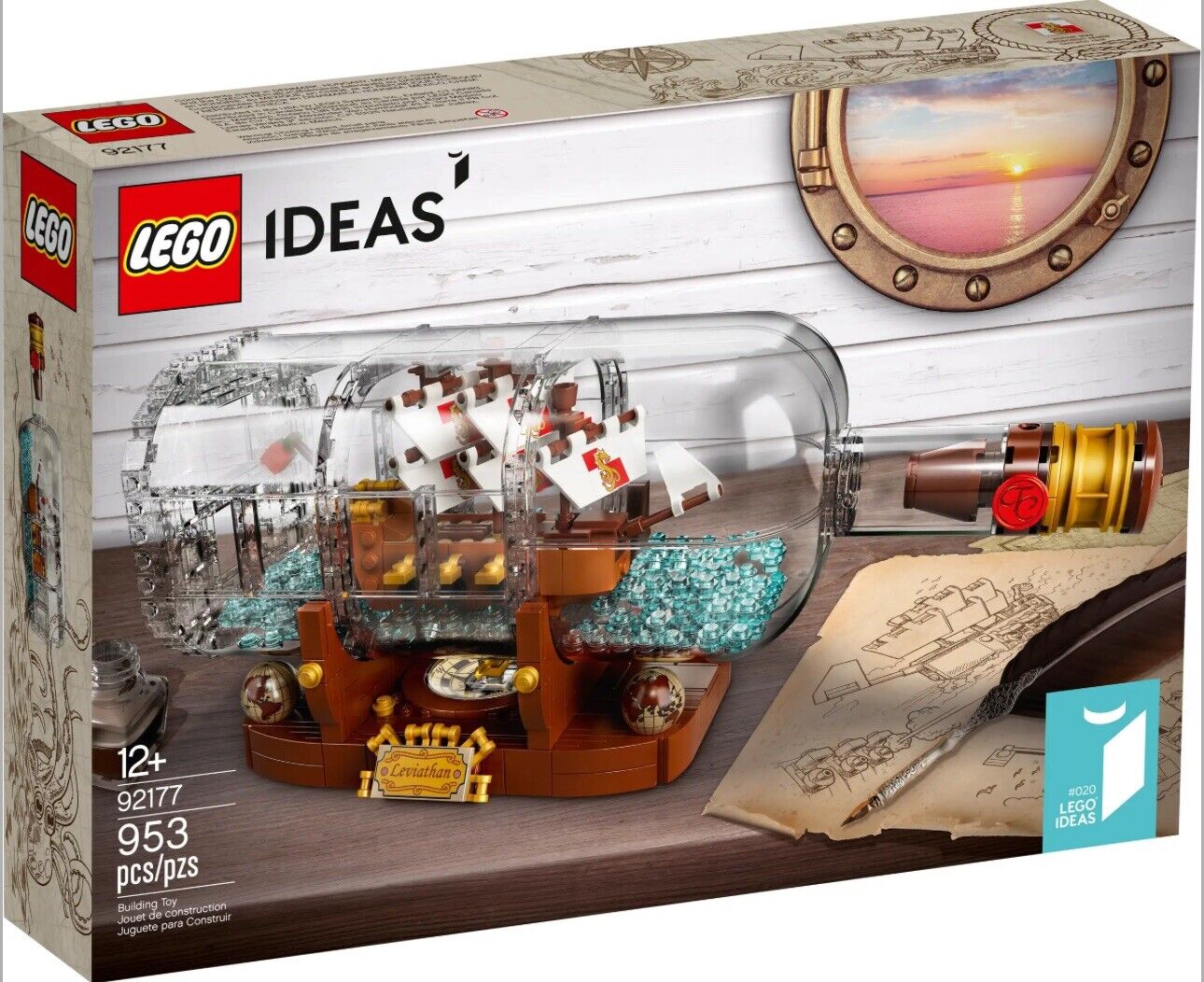 LEGO Ideas: Ship in a Bottle (92177) NEW IN BOX Retired Free Shipping