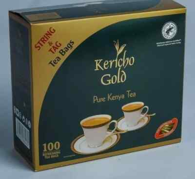 Kericho Gold Pure Kenyan Tea 100 tea bags exp. May 2026 - FREE SHIPPING