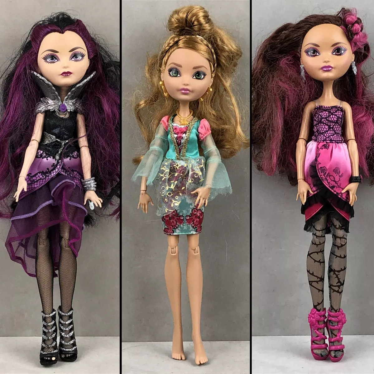 Boneca ever after high usada Ashilyn Ella com acessórios de acordo