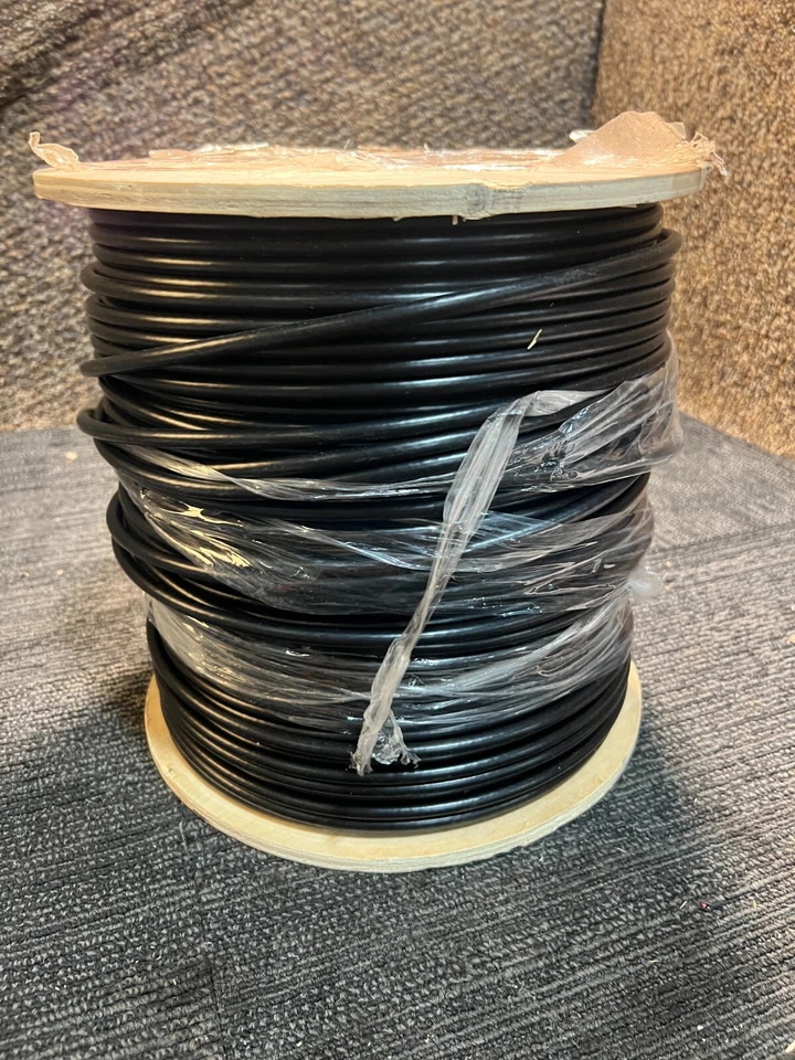 Cable coaxial CATV CM/CL2 75'C RG6/Quad 500 pies 18 AWG RG6 en negro Foto 3 de 4