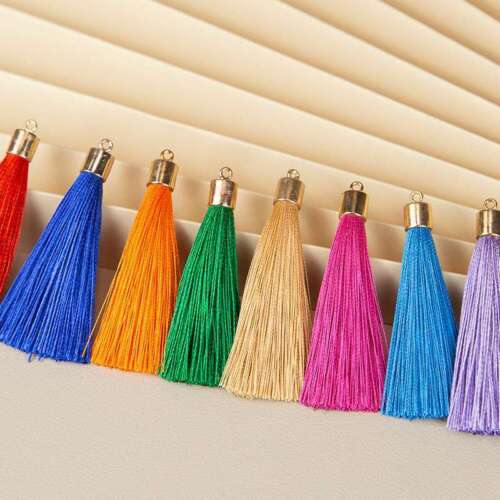 Tassel Bag Tassel 20 pieces earrings Simple keychain 6cm weight Accessories - Picture 1 of 41