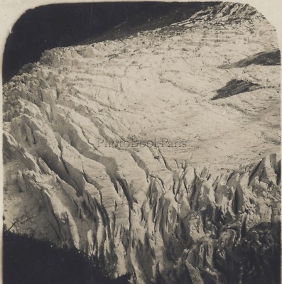 Chamonix Plateau Oberhalb Des Bossons Gletschers Stereo Stereoblick Vintage