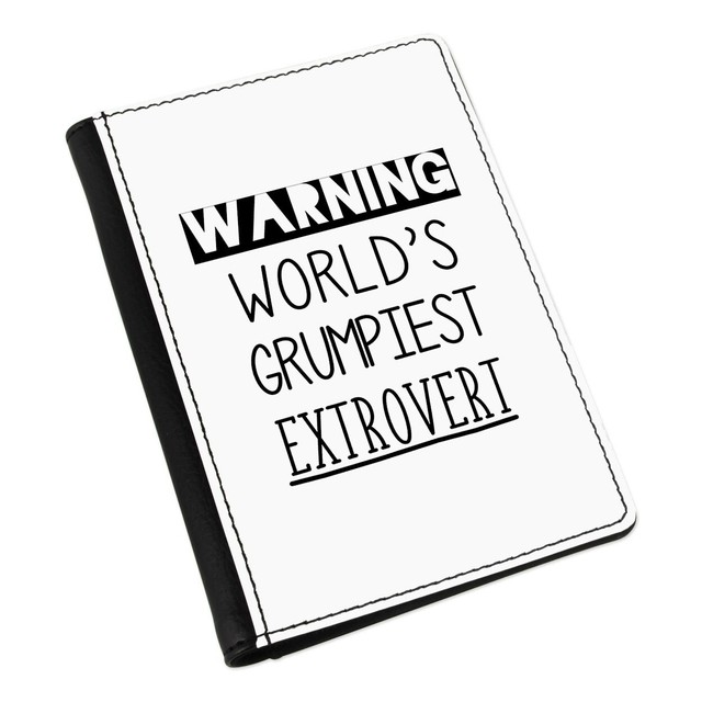 Avertissement World's le Plus Grincheux Extraverti Passeport Support Couverture Avertissement World's le Plus Grincheux Extraverti Passeport Support Couverture
