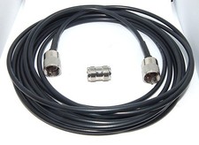 RG58 Coax Cable 5M patch lead 2x PL259 Plugs Fitted and PL258 Coupler