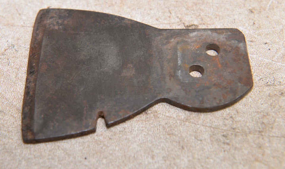 Axe head throwing ax collectible early crate tool vintage steel wood