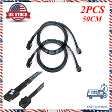 2PCS Internal Mini SAS SFF-8087 to Mini SAS HD SFF-8643 Data Adapter Cable 50CM
