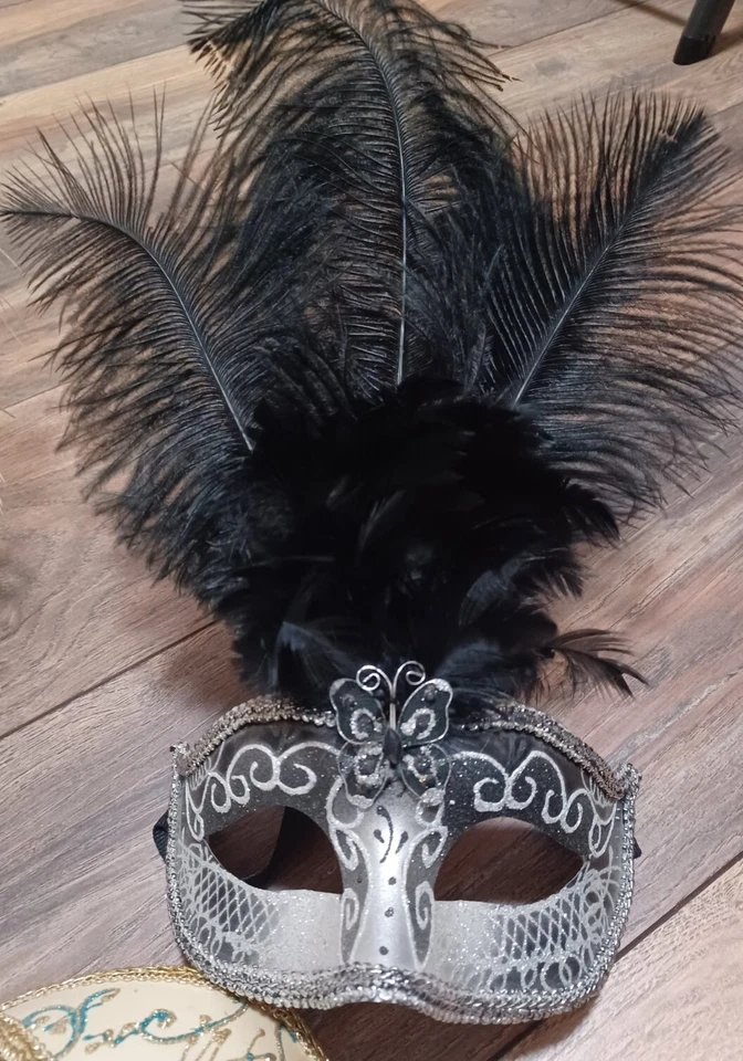 Luxury Half Face Venetian Party Ball Masquerade Mask gold/black/white  - Image 4 of 4