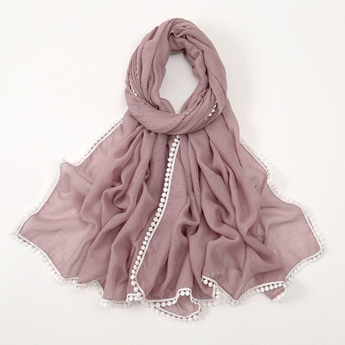 Mujeres Musulmanas Hijab Bufanda Simple Bufandas Challes Envuelve Suave Pañuelo - Imagen 23 de 26