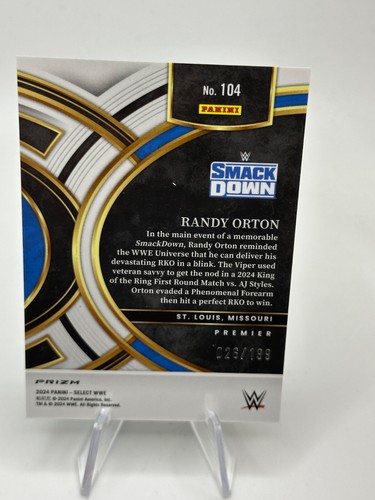 2024 WWE - Select - Light Blue - #104 Randy Orton /199 - Picture 2 of 2