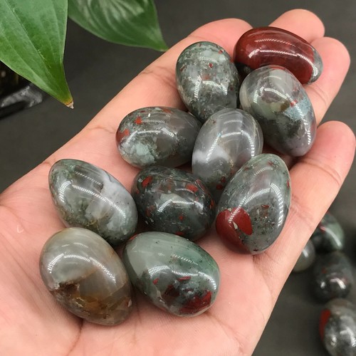 5 piezas piedra de sangre africana natural cuarzo huevo cuarzo cristal calavera reiki gema curativa - Imagen 5 de 12