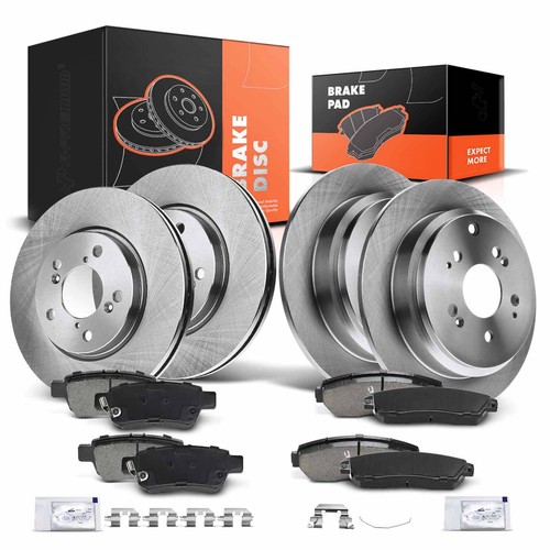 Front & Rear Disc Brake Rotors & Ceramic Brake Pads for Honda Odyssey