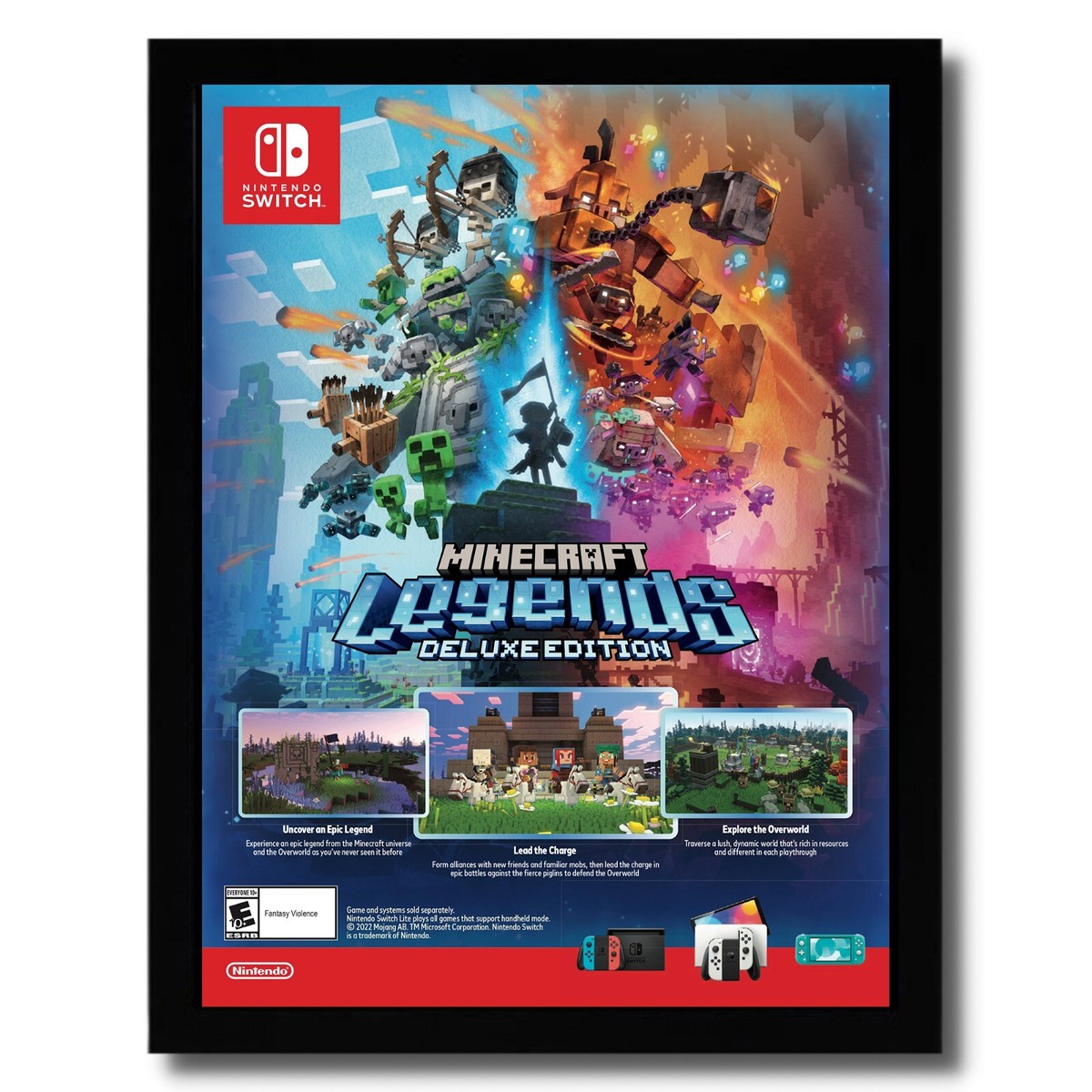 2022 Minecraft Legends Framed Print Ad/Poster PS5 Xbox Series X