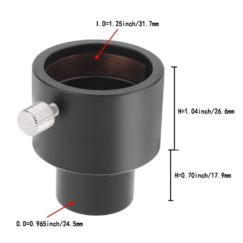 0.965 Inch to 1.25 Inch Eyepiece Adapter Astronomical Telescope Accessories