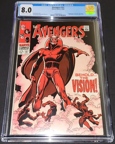 Avengers #57 CGC 8.0 • 1st Appearance Of Vision, Black Widow & Ultron Appearance