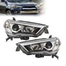 Black Headlight For Toyota 4Runner 21-22 Headlamp Assembly Left+Right Side 2PCS