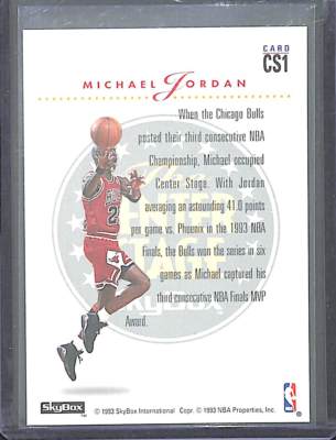 1993-94 Skybox Basketball Center Stage #CS 1 Michael Jordan No