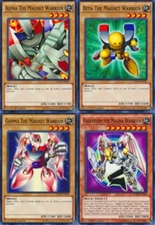 VALKYRION THE MAGNA/MAGNET WARRIOR + ALPHA BETA GAMMA Set of 4 SDMY* YuGiOh