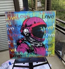 “Fall”  Acrylic Adaptation Is a Painting of the act of love 32" x 32"