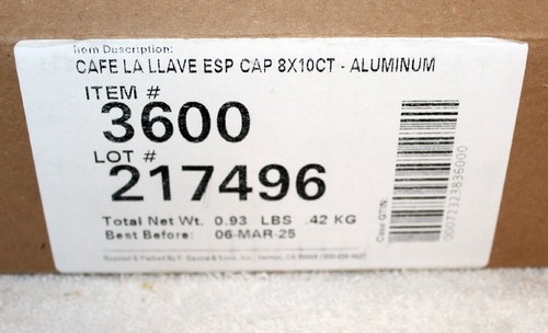 Case of 8 Boxes Nespresso Cafe La LLave Espresso Intensity 11 ~ 80 Pods Exp 3/25 - Picture 2 of 5