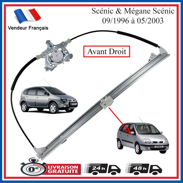 Partsline Mechanismus LèVe-Vitre Vorne Rechts FüR Scenic 1 Phase 1 2 7700838591-image