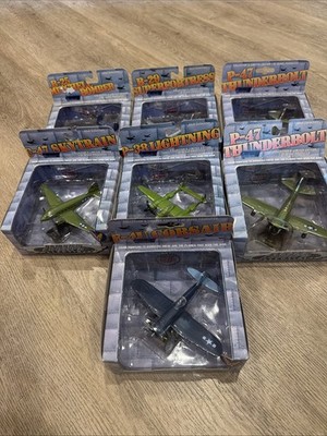 Lot Of 7 Flying Champions Champs  Diecast Metal Planes P38 P47 B29 B25 C47 F4U
