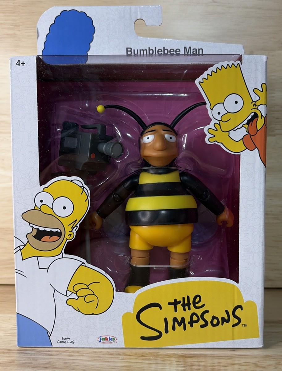 The Simpsons Jakks Pacific Bumblebee Man with Video Camera 5 Inch